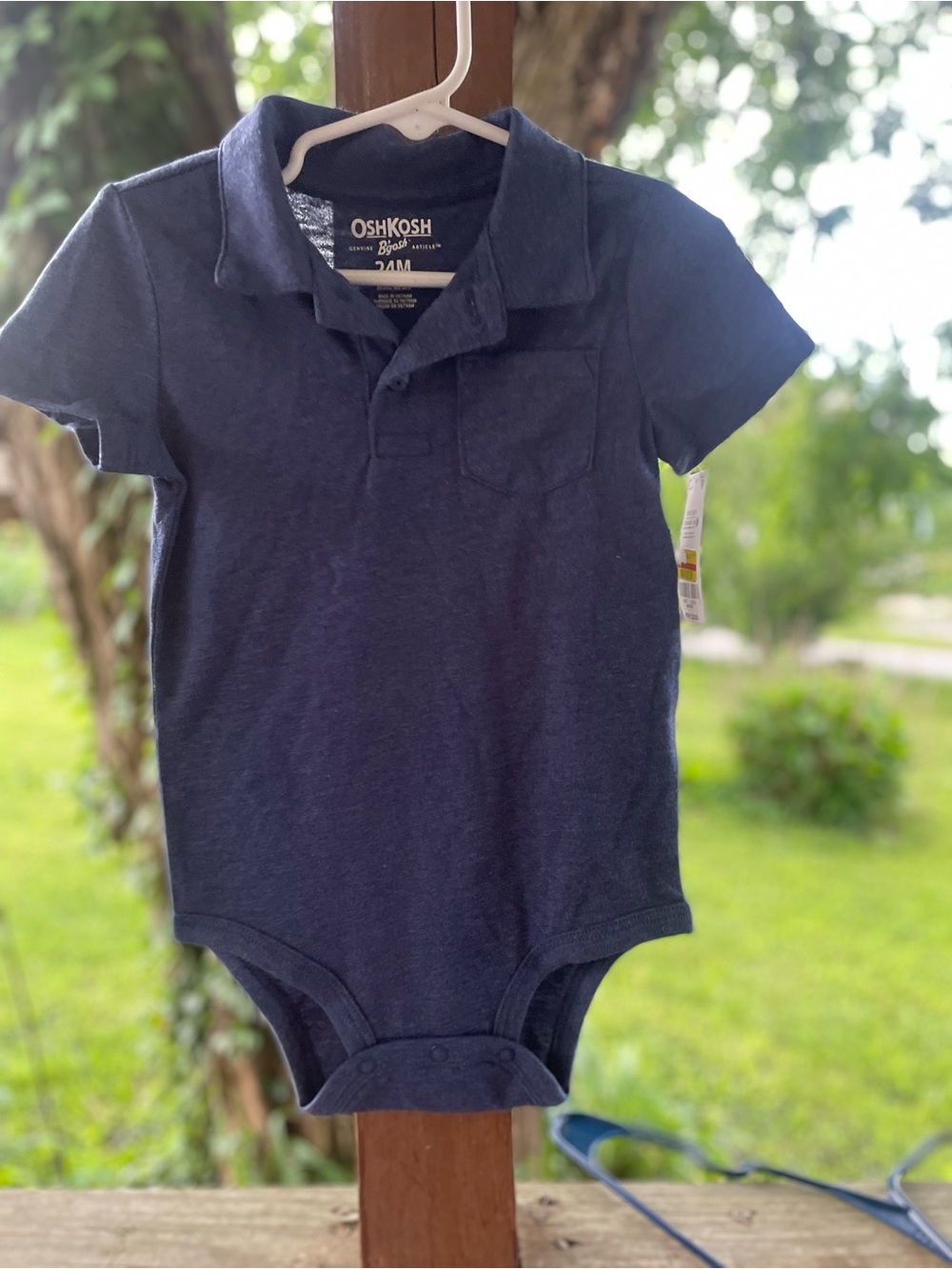 OshKosh B'gosh Navy Polo One-Piece Bodysuit